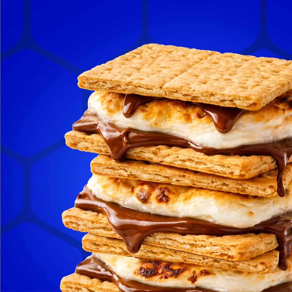 Honey Maid graham crackers with toasted marshmallow and chocolate