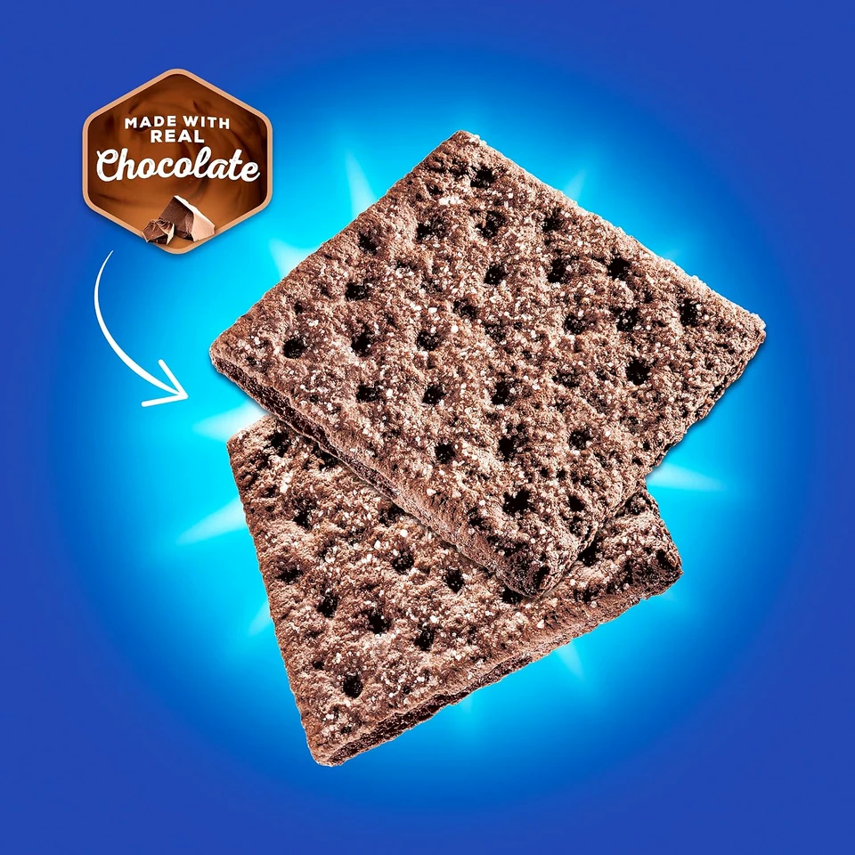 Honey Maid Chocolate Fresh Stacks, chocolate graham cracker close-up